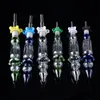 Glass Water Pipes Smoking Hookahs NC Kits Nector Collector 10mm 14mm joint Oil Rigs With Titanium Nail Nector Collectors Dabber Tools