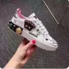 Schoenen dames herfst echte lederen sneakers graffiti print platform ontwerper schoenen bling klinknagels letters flats schoenen maat 34-45 mkjkk00000033