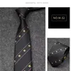 High quality New Designer 100 Tie Silk Necktie black blue Jacquard Hand Woven for Men Wedding Casual and Business Necktie Hawaii 4262314