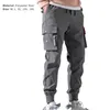 Jesień mężczyźni hip-hopowe haremki biegaczy męskie spodnie męskie solidne Multipocket Cargo spodnie Skinny Fit spodnie dresowe 220811