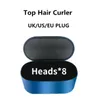 8 Köpfe Multifunktional funktionierende Haarbärkerhaartrockner Automatische Curling Eisenstyling-Geschenkbox für raue und normale Eisen Dropship New Color Pink Gold Blau