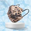 Vuxna masker Fashion Disponibla dammtät fjärilsmasker Tre lager Skydd Bekväma andningsbara färgtryck Spetsnät Leopardmask med öronrep