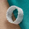 925 Sterling Silver Interwoven Web Ring for Woman Man Fashion Charm Wedding Engagement Jewelry