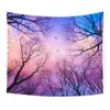 Ev Dekorasyon Yıldızlı Baskı Goblen Ormanı Polyester Kumaş Duvar Asma Duvar Arka Plan Tapiz J220804