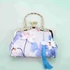 Evening Bags Handmade Embroidery Flowers Women 2022 Cloth Shoulder Bag Ladies Tassel Handbags Fashion Chinese Style Chain Shell BagsEvening