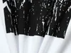 Maglietta maschile in bianco e nero stampato rotondo rotondo stampato di lusso di lusso classico designer t-shirt top-shirt in cotone traspirante sudore traspirante assorbimento slim xl 2xl 3xl