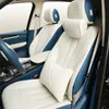 Kissen Premium NAPPA Leder Autositz Rest Kissen Kopfstütze Auto Nackenkissen Für Mercedes Benz Maybach SKlasse Kissen Auto Zubehör