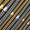 Colares pendentes Hip Hop 18K Gold PVD banhado aço inoxidável colar de aço snap glop Men Miami Jóias de cadeia de ligação de ligação para presente