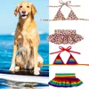 Dog Apparel Washable 2Pcs/Set Casual Adjustable Strap Sleeveless Pet Swimwear Colorful Hard-wearing For OutdoorDog