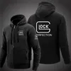 Glock Perfection Tir À Capuche À Manches Longues Hommes Veste Cordon Fermeture À Glissière Solide Couleur Casual Sweat Vêtements 220811