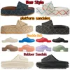 Projektowanie sandałów platforma damskie kapcie płaskie Włosze marka haftowa haftowa płótno gęste podeszwy damskie puste man dna gumowe sandały letnie slajdy plażowe