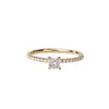 100 925 prata esterlina corte esmeralda criado moissanite casamento noivado simples anel de ouro rosa jóias finas presentes3468377