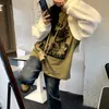HOUZHOU Harajuku Maglietta a maniche lunghe Donna Y2k Vintage Estetica Top Tee Grunge Autunno Gotico Maglietta di base Streetwear Coreano 220811