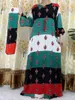 Ethnic Clothing Style Long Sleeve African Dashiki Floral Printing Cotton Abaya Caftan Elegant Lady Summer Maxi Casual Dresses VestidosEthnic