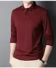 T-shirts pour hommes Mulberry Silk Soft Fabric pour hommes confortable Business Friendly Business Casual Simple Color Couleur revers lâche Maleme