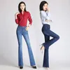 Women's Jeans 2022 Women Flared High Waist Elegant Retro Style Bell Bottom Skinny Denim Pants Female Sexy Casual Wide Leg