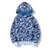 Stilista Uomo Donna Felpa con cappuccio Popolare Shark Print Pattern Sportswear Camo Zip Felpa con cappuccio Giacca di alta qualità Taglia S-XXXL