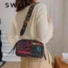 HBP Crossbody Bags Bag Letter Letra Graffiti Pu Couro Pequeno ombro de moda Bolsas de designer de luxo