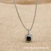 Colares de pingentes de diamante Dy J￳ias Chain Colar Designers Men Womens Moda Black Onyx Petite Vintage Hip Hop Chain Pingents Charm Crystal