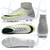 Klasyczne buty piłkarskie buty piłkarskie Sneakery Wodoodporne wysokie kostki AG TF TF CLEATS Outdoor Sport 220811