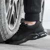 Scarpe antinfortunistiche nere Cuscino d'aria da uomo Lavoro Scarpe da ginnastica leggere da uomo antiforatura con punta in acciaio indistruttibile 220810