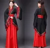 Desgaste de palco para adultos roupas chinesas tradicionais para mulheres festival preto e vermelho hanfu fantasia