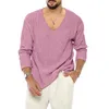 Maglioni casual a maniche lunghe con scollo a V Maglione da uomo Autunno Inverno Pullover lavorato a maglia solido allentato per uomo Maglioni di moda Abiti maschili