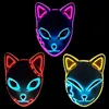 designer Glowing face mask Halloween Decorations Glow cosplay coser masks PVC material LED Lightning Women Men costumes