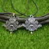 Colares pendentes nostalgia lotus flor om yoga mandala colar vintage jewellerypendend colarpender