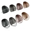 Bangs Hair Clip Wispy Natural Human Bang Hairpieces Women Fringe Bangs faker bangs with theples for party and daily wear pinza pelo con flequillo