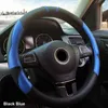 Carbon Fiber Leather Four Seasons Gm Steering Wheel Cover For 3738 Cm 145 "15" Ring M Size Steering Wheel Car Styling Carpet J220808