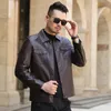 Vestes masculines mode manteau d'automne mince courte revers jeunes pour la cuir de moto masculine