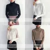 Surmiitro Cashmere Knitte Seater Women Autumn Winter Korean Turtleneck Leng Sleeve Pullover女性ジャンパーグリーンニットウェア220811