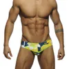 Roupa de banho masculina nova camuflagem troncos de natação sexy cintura baixa cuecas de natação boxers retalhos cor venda quente verão