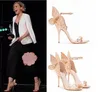 Sophia Webster Women Winged Dress Wedding Wedding Sandals 22ss Girls andando com sapatos de salto alto Sapatos recortados pista de verão praia Butterfly Sandal Slippers Zapatos