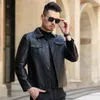 Мужские куртки мода Осеннее пальто Slim Short Lapel Young Men's Motorcycle Leather Jacketmen's