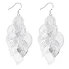 925 Sterling Silver dangle Earrings fashion Jewelry Woman Layered Hollow Leaves Tassel Long earrings Christmas Gifts