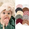 Baby Girl Stirnbänder schöne Bogen Winter weiche Hüte K512