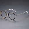 Lunettes de soleil mode ordinateur cadre rond pour femmes lunettes de lecture optique classique lunettes métal acétate