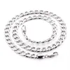 Catene a catena cubana white oro piena da donna piatta collana da uomo 8 mm larghe 24 pollici longchains