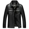 Мужские куртки мода Осеннее пальто Slim Short Lapel Young Men's Motorcycle Leather Jacketmen's