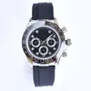 SW Men's luxury watch 41mm oyster permanent black rubber strap sapphire crystal waterproof stainless steel automatic mechanical watch
