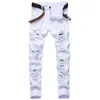 Jeans de algodão masculino de algodão masculino Casual Slim Skinny White Men Troushers Fashion Stretch Hip Hop calça jeans masculino 220811