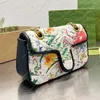 Vrouwen bloemen schoudertassen designer kettingriem handtassen crossbody portefeuilles canvas handtas 3 maten cross body portemonnee reisfeest mini pack flap tas