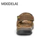 Mode Sommer Leisure Männer Schuhe Strand Sandalen hochwertige echte Ledersandalen weiche große Größe Herren Sandalen Größe 38-48 220811