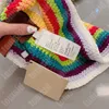 Regenbogen-Strickmütze, Designer-Mütze, luxuriöse Mützen für Damen und Herren, Marken-weiche Wollhüte, Motorhaube, taillierte modische Straßen-Eimerhüte