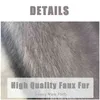 Janefur Faux Fur Coat Women 60cm Full Sleeve 2022 Fashion Warm Fur Outerweant Bulk Winter Fake Fur Jackets T220810