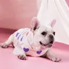 犬の通気性ベスト服コットンTシャツラブハートパターン子犬サマースプリングアパレルテディ11