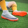 Classical Soccer Shoes Men s Football Boots Sneakers Waterproof High Ankle AG TF Cleats Boys Outdoor Sport 220811