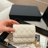 2022-ladies Classic Mini Flap Smash Ball Bag Square Candy Color Quilted Plaid Chain Justerbar rem Guldmetall Hårdvarumynt